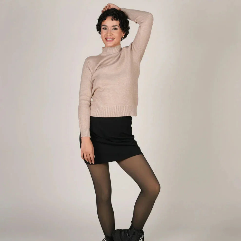 Przezroczyste rajstopy polarowe