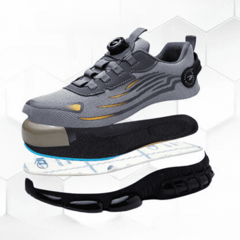 Henner Z90 Scarpe di sicurezza ultraleggere e resistenti all'usura con fibbia rotativa a punta d'acciaio 